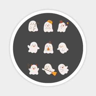 Boo-tiful Haunts Cute Playful Halloween Ghosts Magnet